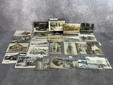 Total of 25 cards, twenty RPPCs and five photo postcards. All from the early to mid 1900s. Includes