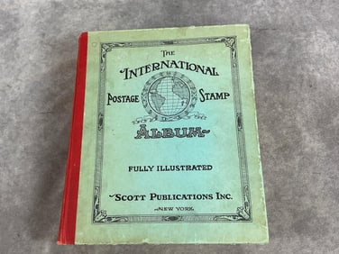 1940s stamp album. The International Postage Stamp Album is fully illustrated by Scott Publications