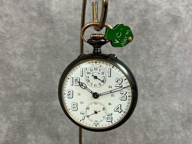Circa 1900 Vacheron and Constantine alarm pocket watch. Marked on inside of case Fabrique Pour