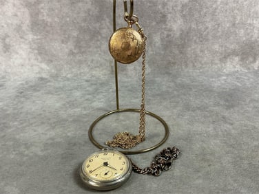 Ladies' gold filled Tavannes Watch Co. with a gold filled chain. Currently running, watch face is