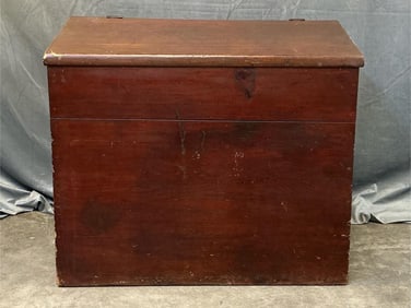 Mid 19th century mid Atlantic white pine food bin with inside divider. Inscribed "pastry" in pencil
