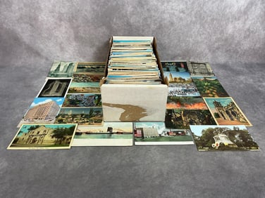 Mostly touristic and town views with from various time periods, circulated and non. Includes