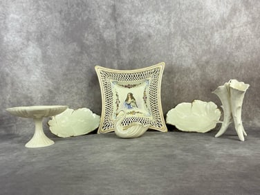 Six pieces of mid 20th century China. Including a Lenox Tazza, Lenox Swan, two Mikasa bowls, Royal