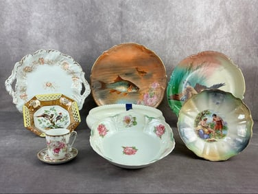 Late 19th century - early 20th century miscellaneous porcelain lot of 9 pieces including marked
