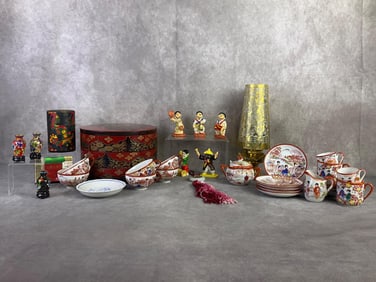 Asian inspired childrens tea set, candle lantern, dumpling serving dish, and more. All in good