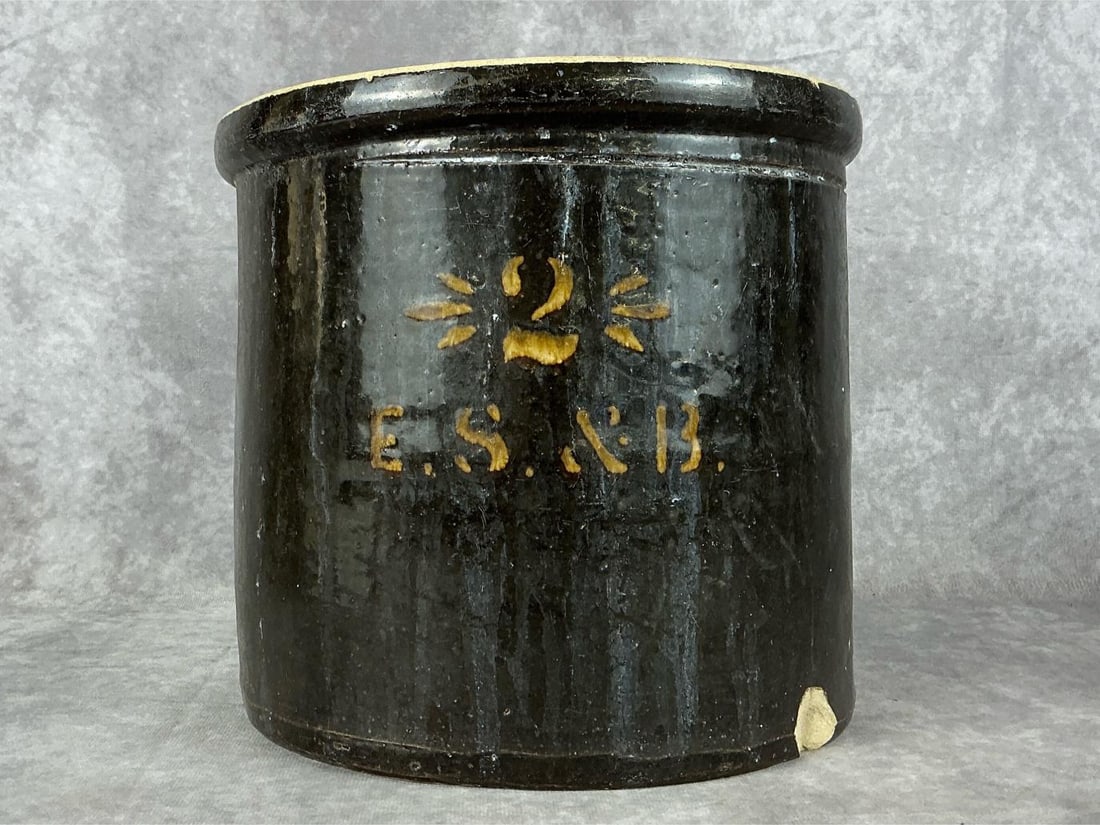 E.S.& B. Stoneware Crock (1 of 8)