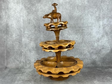 Monkey Pod Lazy Susan Server