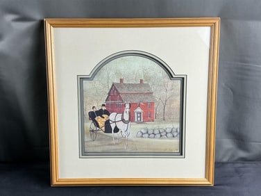 P. Buckley Moss Print - "Lovers Ride"