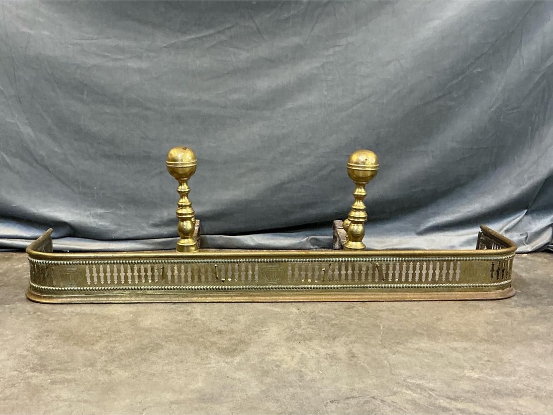 Early American Chippendale Period Andirons & Fender (1 of 20)