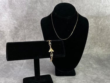 14kt Chain & Bracelet