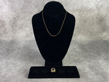 10kt Class Ring & Necklace