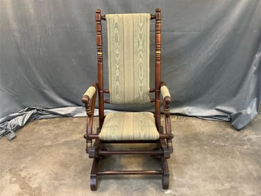 Victorian Upholstered Rocking Armchair