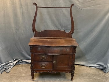 Late Victorian Oak Washstand