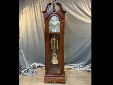 Ridgeway Chippendale Style Tall Case Clock