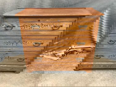 Antique Oak Carved Chest of Drawers