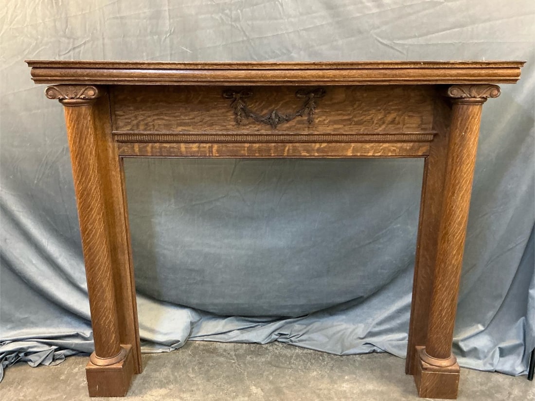 Quarter Sawn Oak Fireplace Mantel (1 of 10)