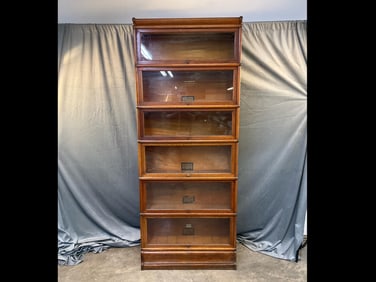 Antique Oak Globe - Wernicke Barrister’s Bookcase