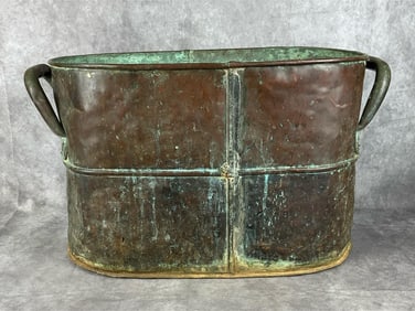 Antique Copper Ham Pot or Boiler