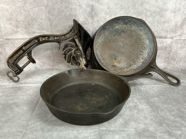 Cast Iron Pans & Cherry Pitter