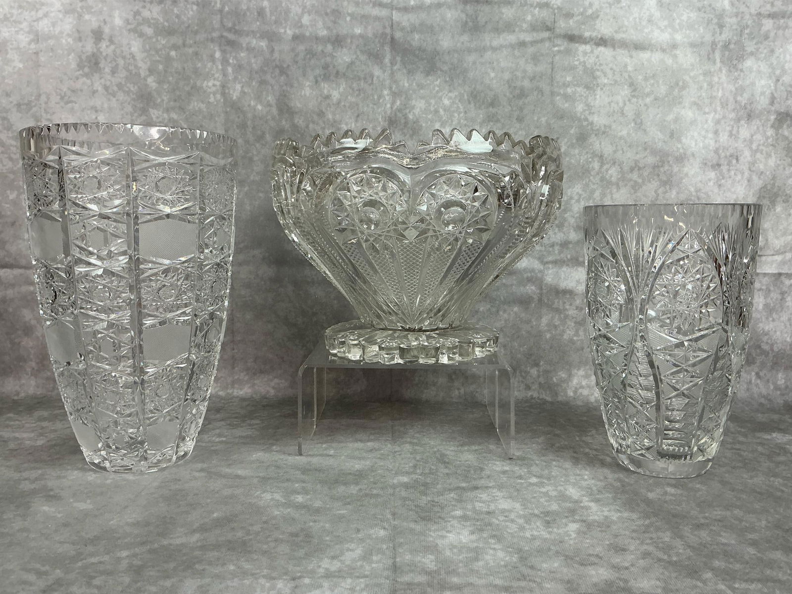 Lead Crystal Vases & Bowl (1 of 12)
