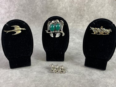 Sterling Silver Brooches