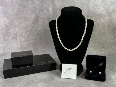 Sakura Pearl Necklace & Earrings