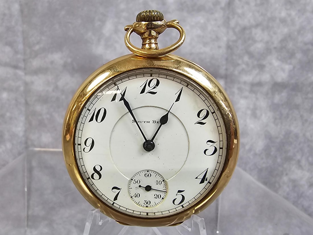 14K Gold South Bend Pocket Watch (1 of 6)