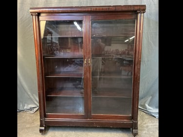 Empire Style Mahogany Bookcase