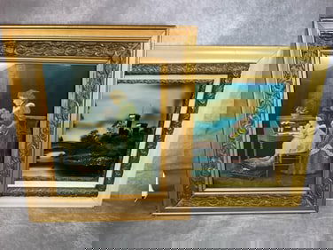 Lithograph & Reverse Painting