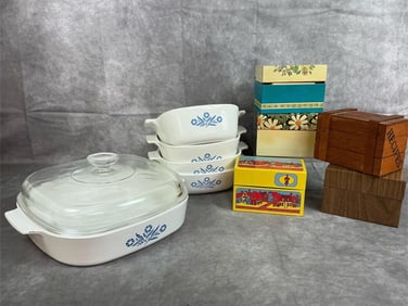 Corning Baking Dishes & Recipe Boxes