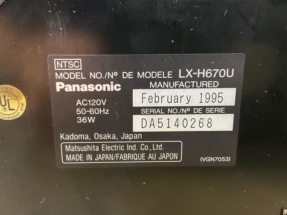 Panasonic Laser Disc Player - 7