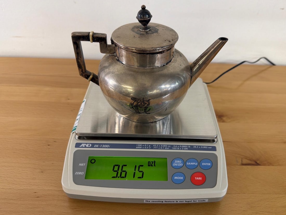 Sterling Silver Teapot - 8