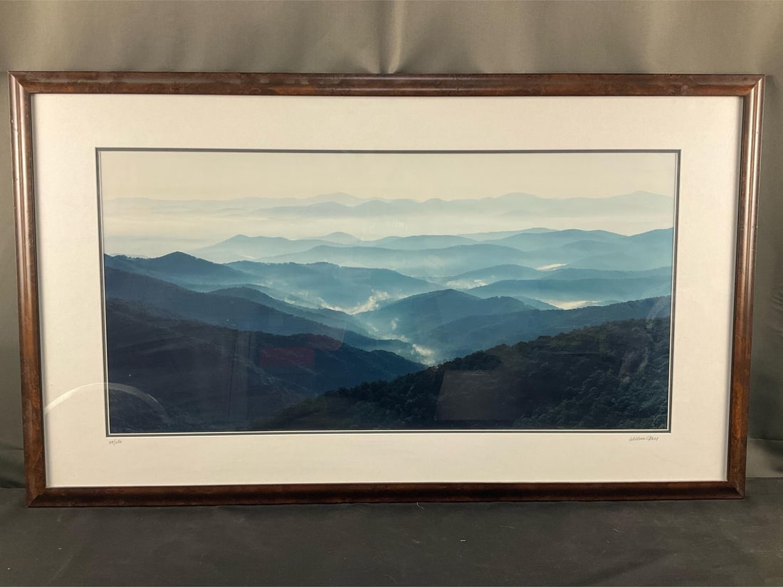 William Bell Photograph: William Bell is a local photographer located in Floyd, VA and a full time photographer since 1989. This landscape photograph is titled “First Light” and is number 49 out of 250. Signed on