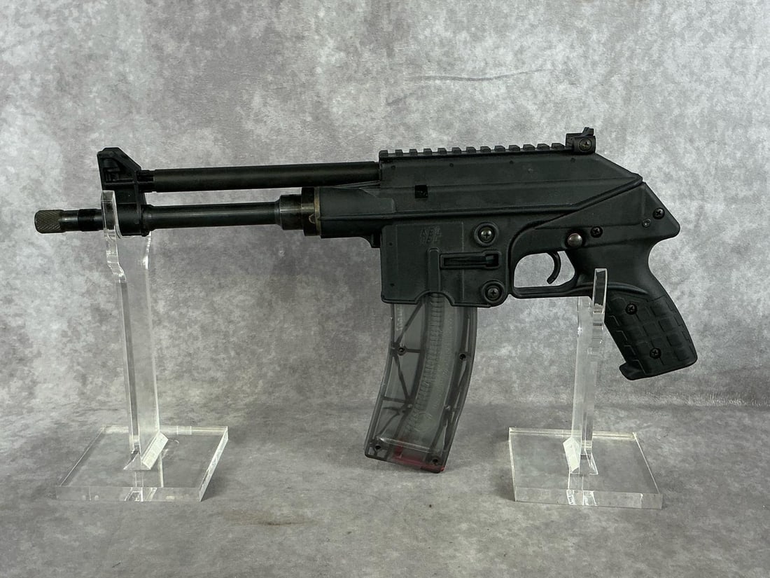 Keltec PLR-22 22 LR Pistol: Serial # UO745 . New in box and never fired. Includes box. Barrel length 9.5 inches, overall length 18 inches.