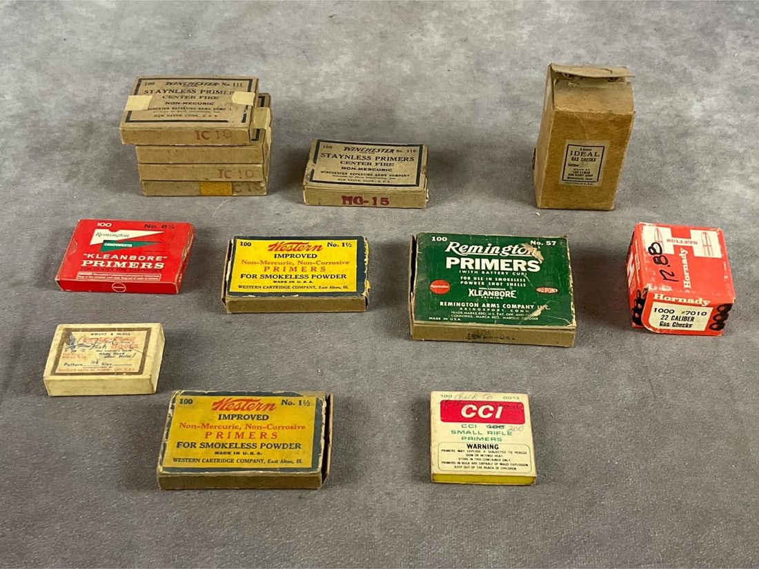 Winchester, Remington, CCI, Western Primers and Hornady, Ideal Gas Checks (1 of 3)