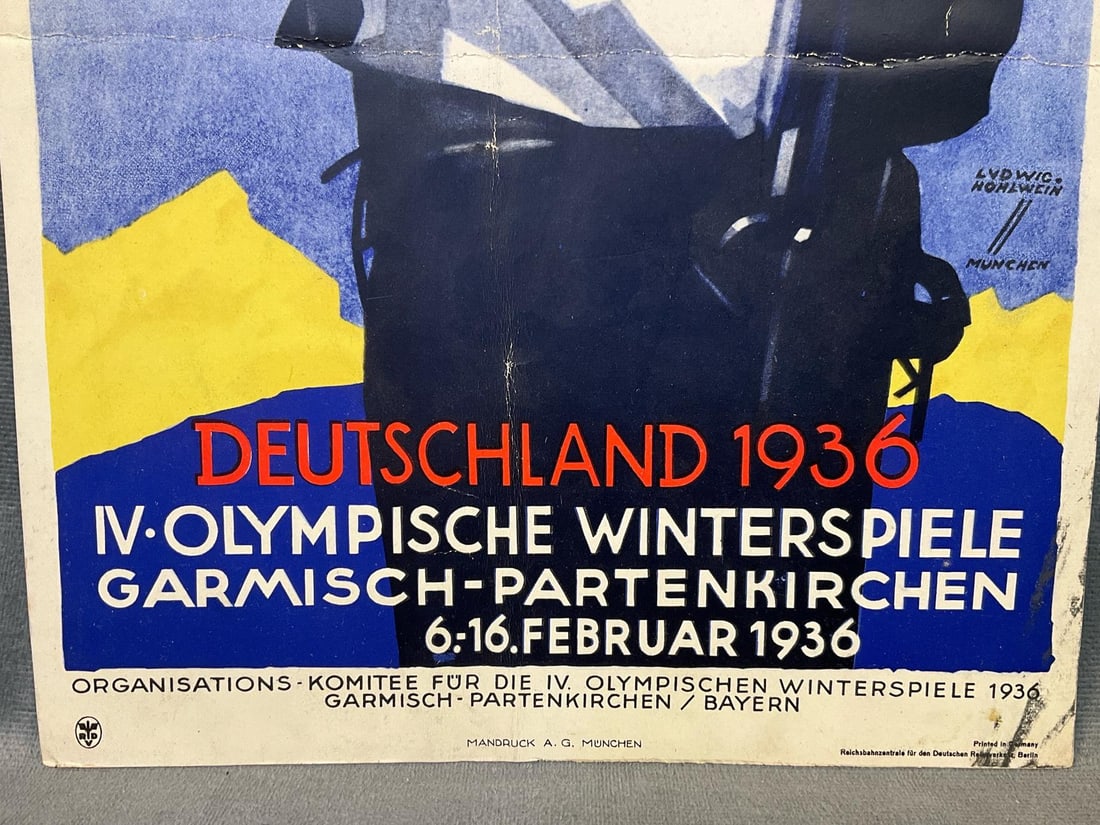 German Olympics 1936 Winter Poster - 2