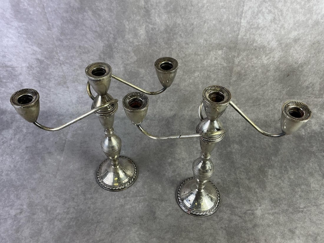Sterling Silver Candelabras - 2