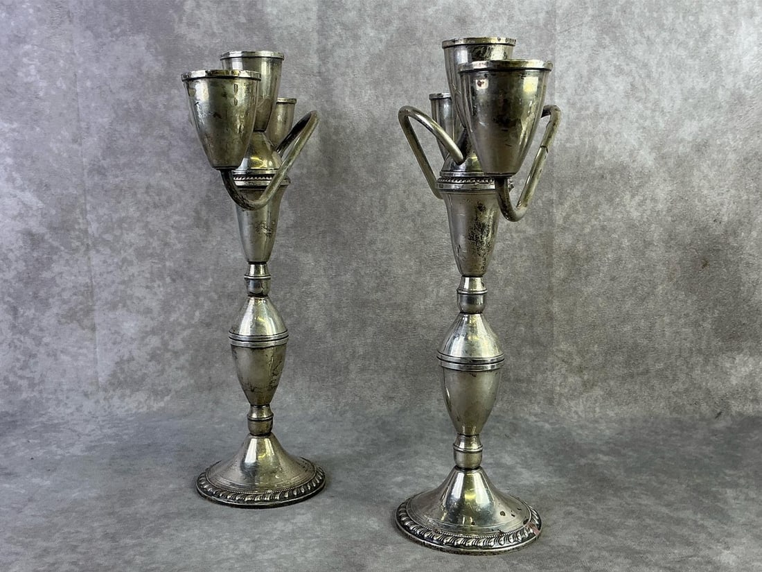 Sterling Silver Candelabras - 3