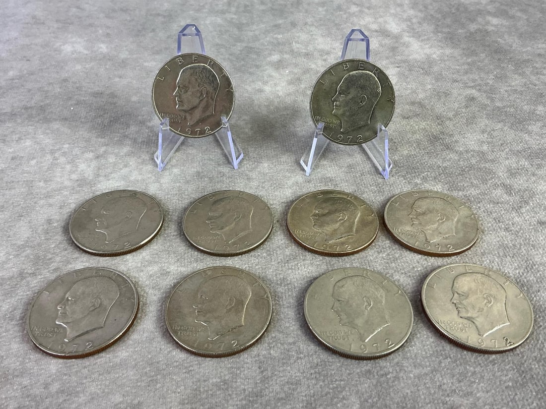 1972 Eisenhower Dollar Coins - 4