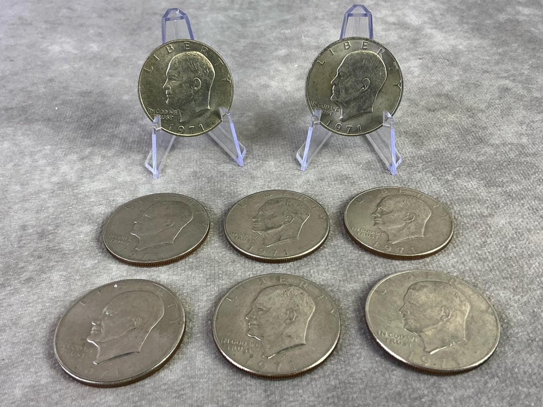 1971 Eisenhower Dollar Coins - 2