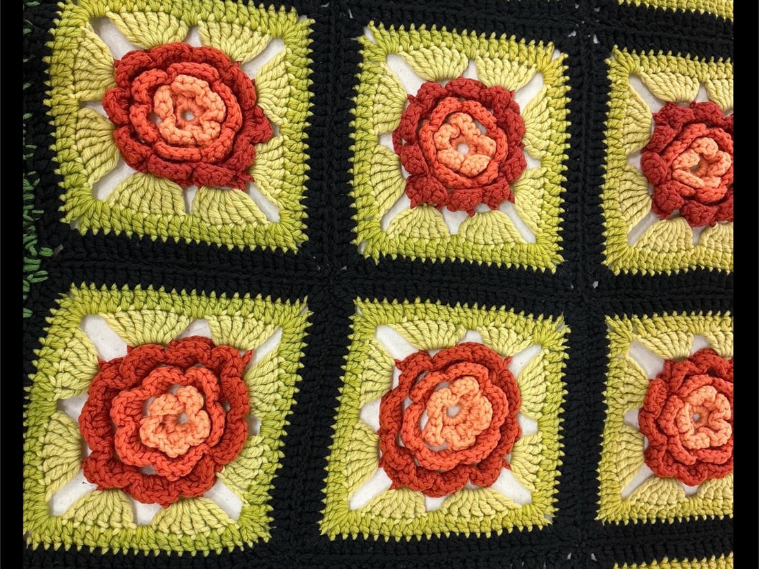 Granny Squares Throw - 3