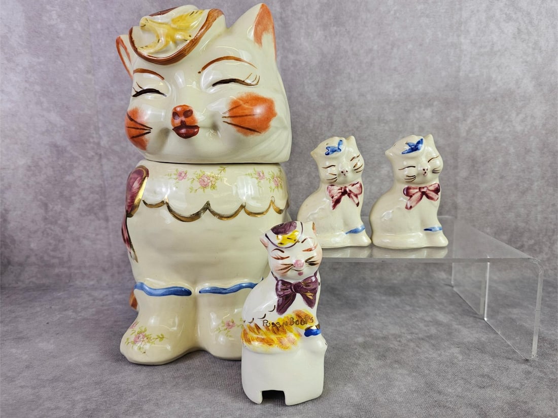 Shawnee Puss 'n Boots Cookie Jar, Salt and Pepper & More (1 of 10)