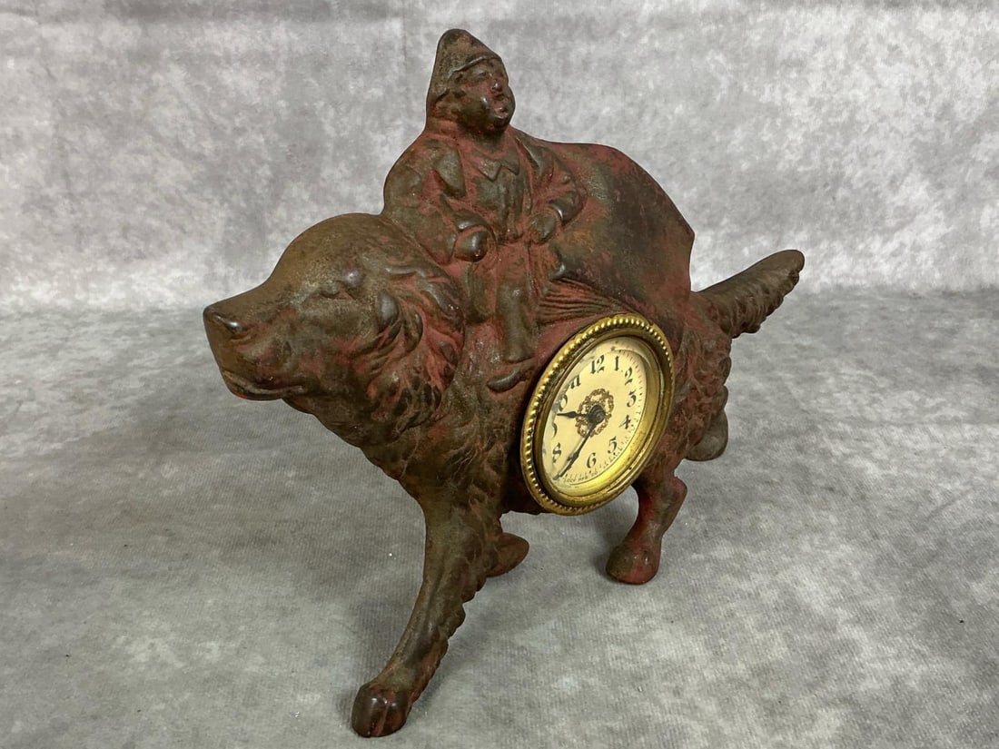 Cast Iron Mantel Clock - 2