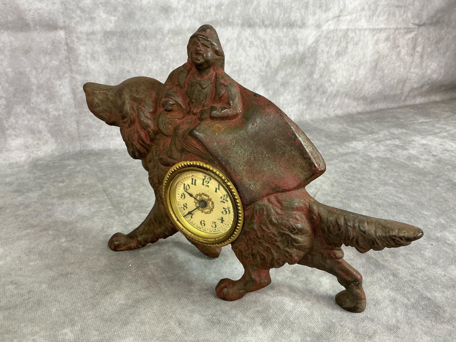 Cast Iron Mantel Clock - 4