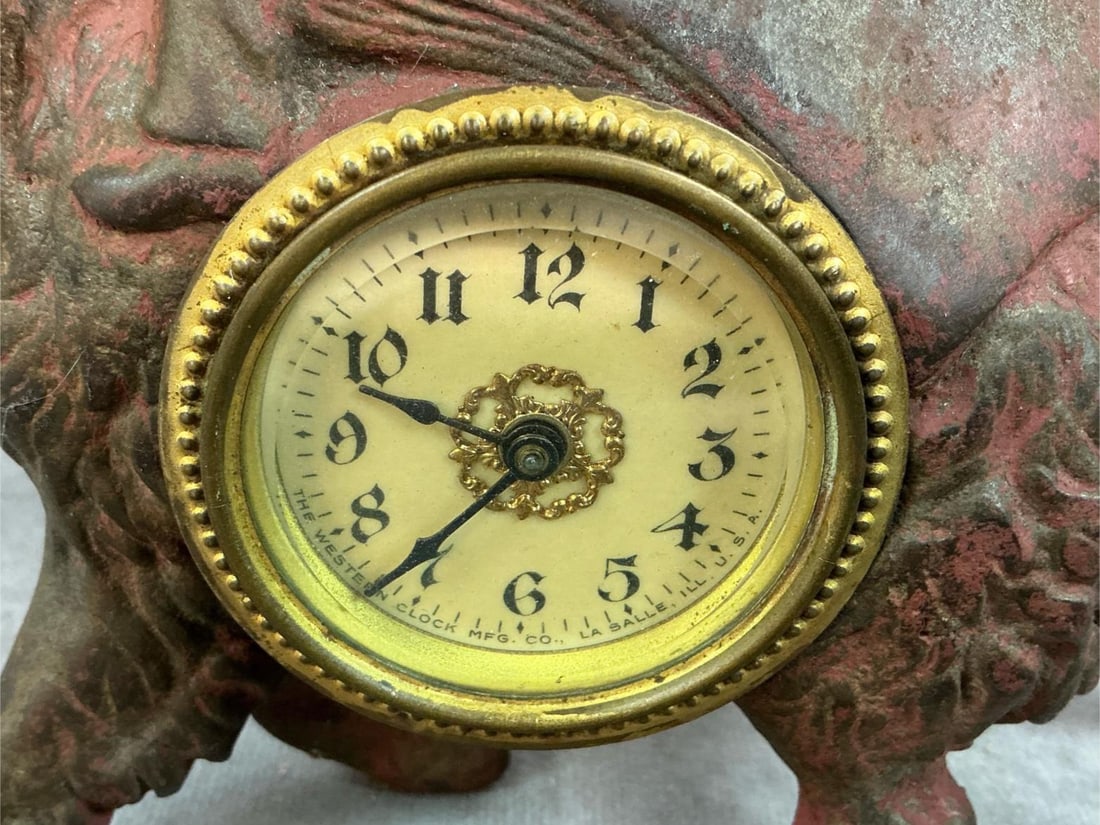 Cast Iron Mantel Clock - 5