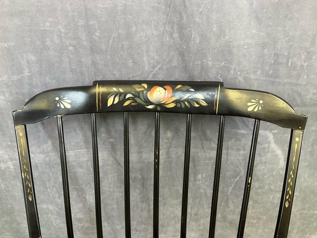 Stenciled Windsor Armchair - 6