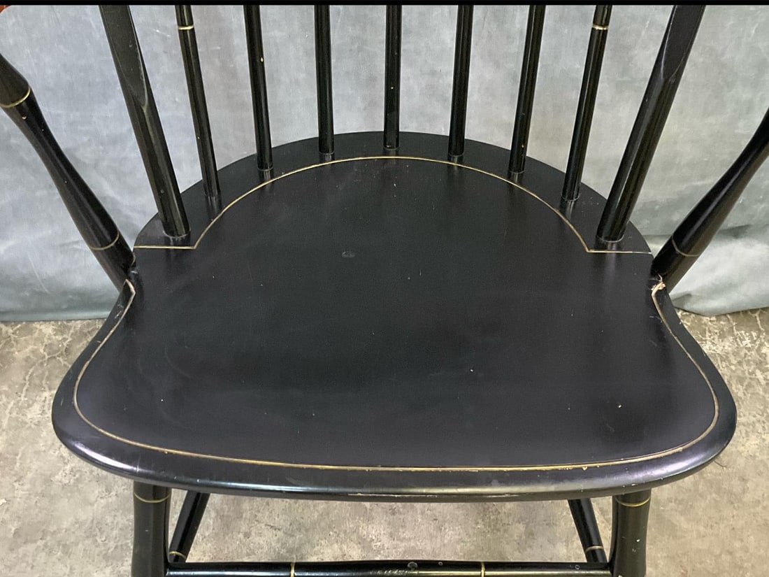 Stenciled Windsor Armchair - 7