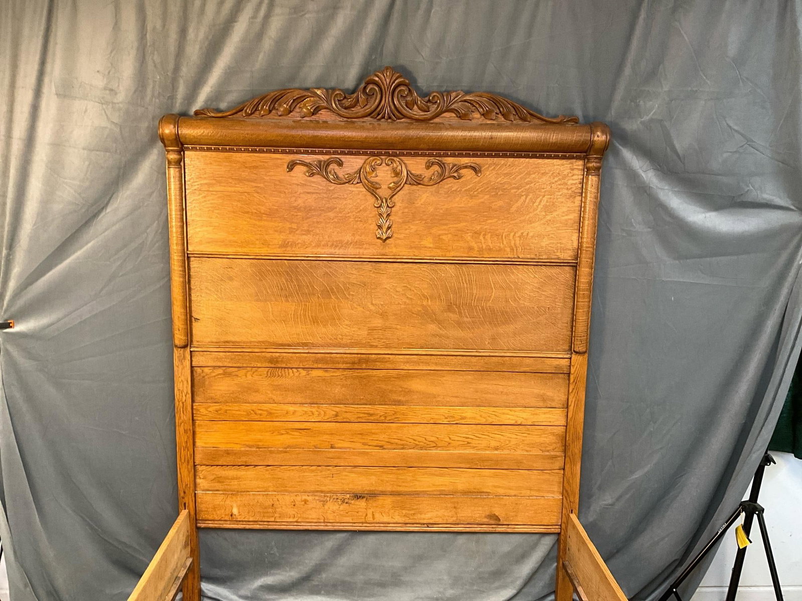 Victorian Oak Bed - 3