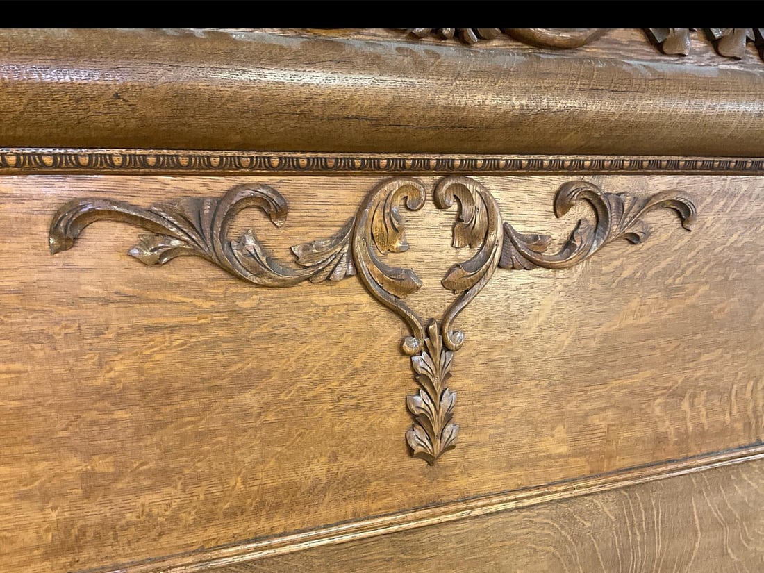 Victorian Oak Bed - 5
