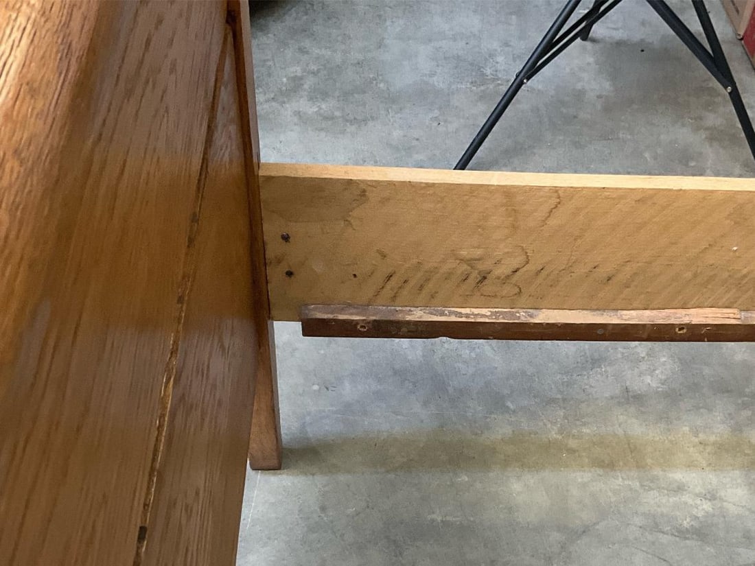 Victorian Oak Bed - 7